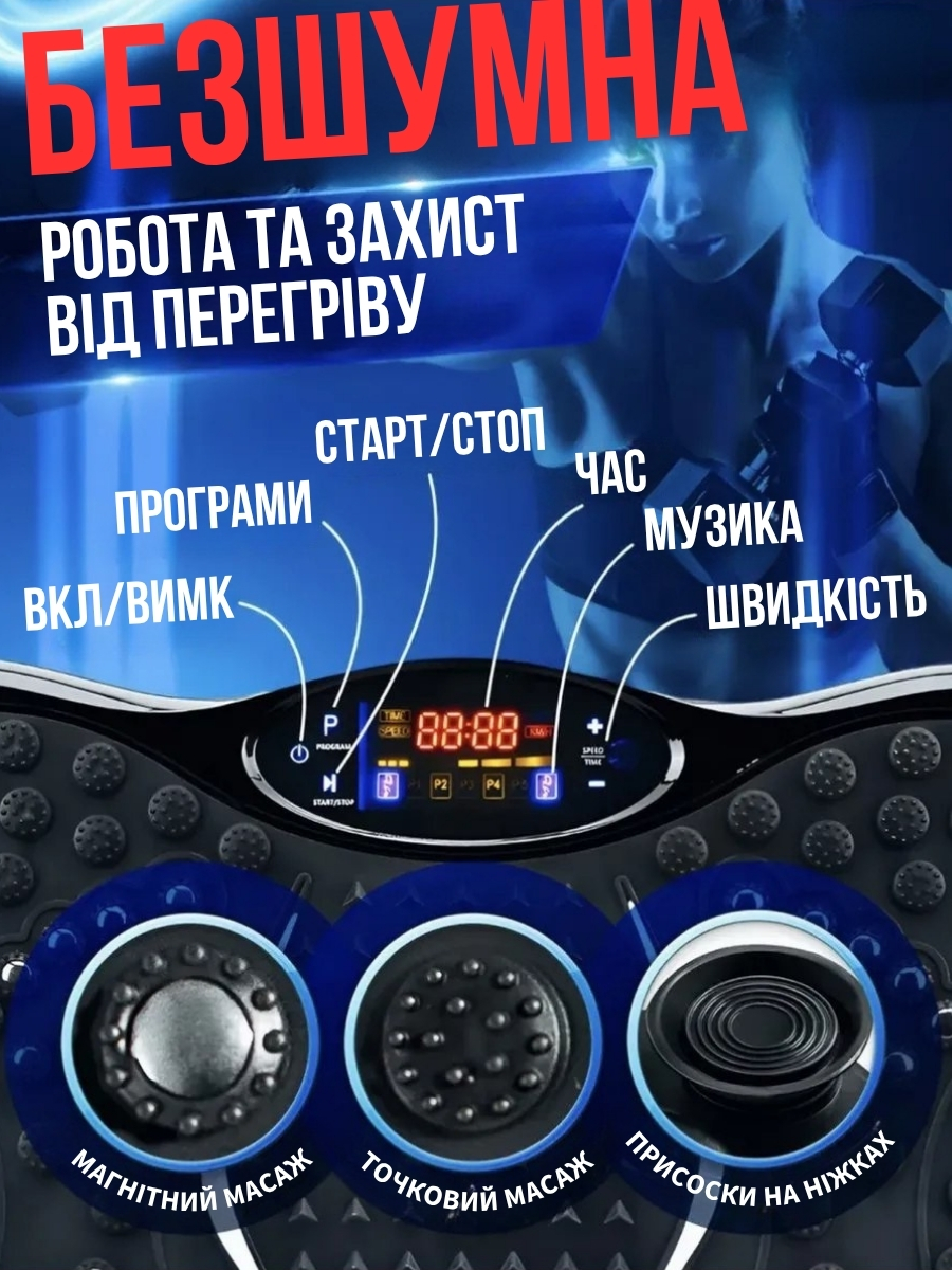 Віброплатформа для домашніх тренувань і масажу